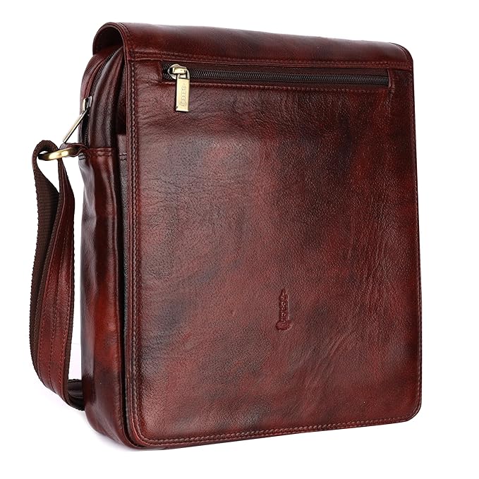 Exquisite Leather Sling Messenger Bag – Stylish, Spacious